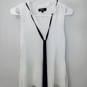 DKNY Tie-Neck Peplum Blouse